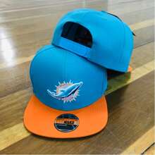 90's Dolphin Straight Brim Cap, Men's And Women's, Embroidered With Adjustment - 淺藍色 - 查看 3