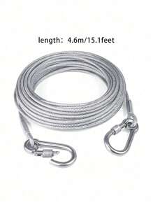 狗绳，重型不锈钢狗绳，双扣，反光乙烯基涂层，坚固的设计，适合体重不超过 250 磅的大型犬，宠物训练和露营绳 - 彩色 - 查看 9