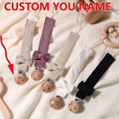 2pcs Personalized Baby Pacifier Clip Cute Polka Dot Print Customized Patterns For Boys And Girls, Custom Baby Pacifier Clip Universal Soothing Clip, Suitable For Halloween, Baptism, Thanksgiving, Christmas Giftsbaby Shower Family Decorations Gifts,Multi-Functional,Ornamental,Letter,Stylish,Modern,Colorful,Kawaii,Adorable,Cute,Casual,Custom,Personalised,Unique,Customized,Son,Daughter Back To School,Customized Kids Growth Souvenirs,Easy Comfort,Easy Comfort,Birthday Gift