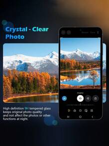 3 Packs Transparent Glass Camera Lens Protector Compatible With Samsung Galaxy , 9H Ultra Thin Clear Glass Cover Scratch-Resistant & Case Friendly [Not Affect Flash & Night Shot], Gift For Birthday, Family, Friends Lens Protector, Phone Accessories Waterproof Shockproof Anti-Fall Anti-Fall Anti-Fingerprint Full Cover - Clear - View 4