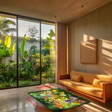 【花香园蜜蜂/可爱小蓝猫/草原碎花】轻质水晶丝绒地毯/地垫。多种尺寸可选，质感高端，散发温暖与活力。可裁剪定制。