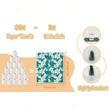 1包/2包/4包/8包瑞典厨房洗碗布 - 可重复使用纸巾，超强吸水瑞典洗碗布，无异味，不刮花，实用且印花可爱 - 彩色 - 查看 6