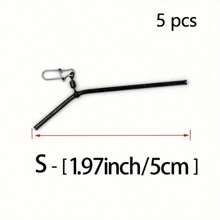 5 Stück Messing Angelverbinder - Anti-Verhedderungs Y-förmiger Ausgleichsarm mit Drehwirbel, leichtgewichtig - Größen S/M/L/XL