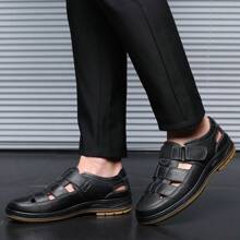 Men's Outdoor Casual Hollow Leather Sandals, Summer