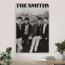 Wooden Framed The Smiths Vintage Music Canvas Poster - Wall Art For Home & Dorm Decor, Perfect For Bedroom, Living Room, Cafe - Ideal Festival Gift & Halloween Decoration For New Year, Valentinc'S Day, Living Room, Bathroom, Bedroom, Kitchen - Framed - View 2