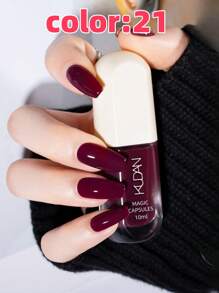 1 Bottle 10ml Water-Based Nail Polish - Quick Drying, , Peel Off, Odorless, Suitable For Students, No Alcohol