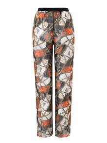 Pantalones de cobertura de playa de tela de malla de secado rápido y elástica con estampado retro de lujo en varios colores para días de verano para mujeres