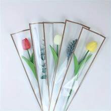5 Stück/10 Stück/30 Stück/50 Stück/100 Stück Blumen Geschenkpapier mit goldfarbenem Rand, wasserdicht, Blumenstrauß Geschenkverpackung, geeignet für Muttertag, Partys, Dekorationen