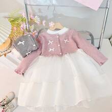 Girls Spring Tulle Dress, Infant/Baby Girl Fashionable Mesh Dress For Spring
