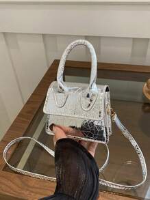 1pc Fashion, Elegant, Minimalist, Retro, Casual PU Leather Shoulder Crossbody Bag, Magnetic Closure, Adjustable Strap, Suitable For Girls Shopping, Cute & Versatile Square Handbag - Solid Color Pu Handbag - View 10