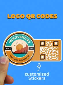 64PCS Wide1-4inch Custom Logo QR Code, QR Code Stickers, Custom Sticker, Logo Stickers, QR Code, Qr Decal, Qr Code Stamp, Qr Code Wedding, Qr Code Business,School Supplies,Back To School - Multiple Sizes - View 6