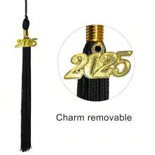 1pc Graduation Cap With 2025 Tassel, Black Graduation Cap, Tassel For Graduation Cap 2025, Graduation Cap Topper For Bachelor Master Unisex Matte Adult Grad Cap Graduation Cap Decorations
