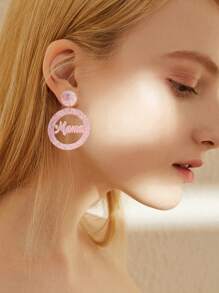 1对 MAMA 彩虹豹纹亚克力耳环，母亲节礼物送给妈妈 - MAMA - 查看 16