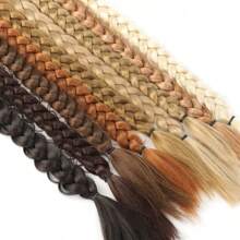 24 Inch Synthetic Long Braided Ponytail Hair Extensions For Women High Temperature Fiber Hair Accessories - Black - View 6
