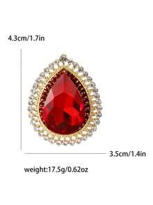 Spilla di moda a goccia d'acqua con strass per vestito da donna, accessorio spilla per abiti, adatto per feste, banchetti, regalo