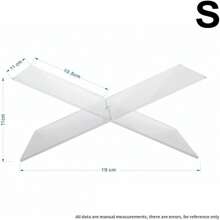 1pc X-Shaped Transparent Book Bracket, Acrylic Reading Bookshelf,Reading Music Album Book Display Rack, White Black Book Holder, Household Display Stand, Suitable For Library, Recipe, Music Album, And Various Book Reading And Placement Cookbook Stand Kitchen Counter Decor