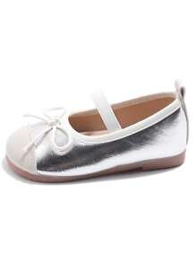 1 para dziewczęcych kokardek dekoracyjnych prostych eleganckich płaskich butów, odpowiednich na lato