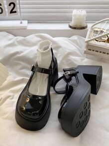 White Fairy Style Mary Jane Flats, Summer 2024 New Versatile Retro Short Height Increasing Shoes, Match Dresses