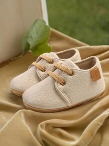 Infant Shoes Boys Girls Infant Sneakers Non-Slip Rubber Sole Toddler Crib First Walker Shoes - Apricot - View 3