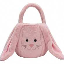 EYSENC Stuffed Bunny Bag Easter Bag, Tote Bag Bunny Bag, Easter Basket Flannel Tote Bag, Can Be Diy, Easter Tote Bag, Suitable For Easter Decoration Candy Gift, Multifunctional Easter Gift Bag, For Easter, For Birthday Gift