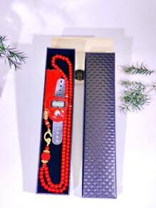 2pcs/Set 99pcs 6mm Beads Rosary, Black Gift Box, Ring Counter Bracelet Rosary, 6 Color Options (Suitable For Ramadan Prayer, Sports Counting)