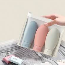 3pcs/Set Travel Bottles, 30ml/60ml/100ml Travel Bottles & Empty Containers, Small Mini Plastic Squeeze Bottles, Suitable For Travel Toiletries, Shampoo And Conditioner, With Storage Bag, Multiple Styles Available Travel Essentials School School Supplies Holiday Camping Holiday Essentials Vacation Accessories Perfume For Women Perfume For Men Perfume Beach - Multicolor - View 4