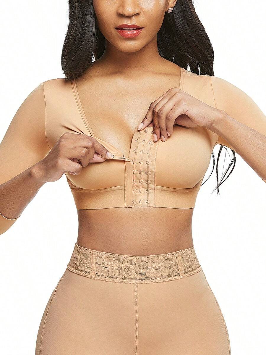 Arm Shaper For Women Post Surgery Arm Lipo Compression Sleeves Slimming Arm Front Closure