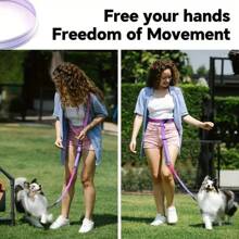 AKAPET Fashionable Multifunctional Dog Traction Rope, 5-7.5 Feet Dog Bungee Jumping Leash, Retractable Reflective Dog Leash, Outdoor Dog Walking Liberates Hands