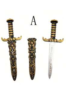 1 件舞台表演道具仿制武器塑料玩具剑骑士剑角色扮演加勒比海盗服装