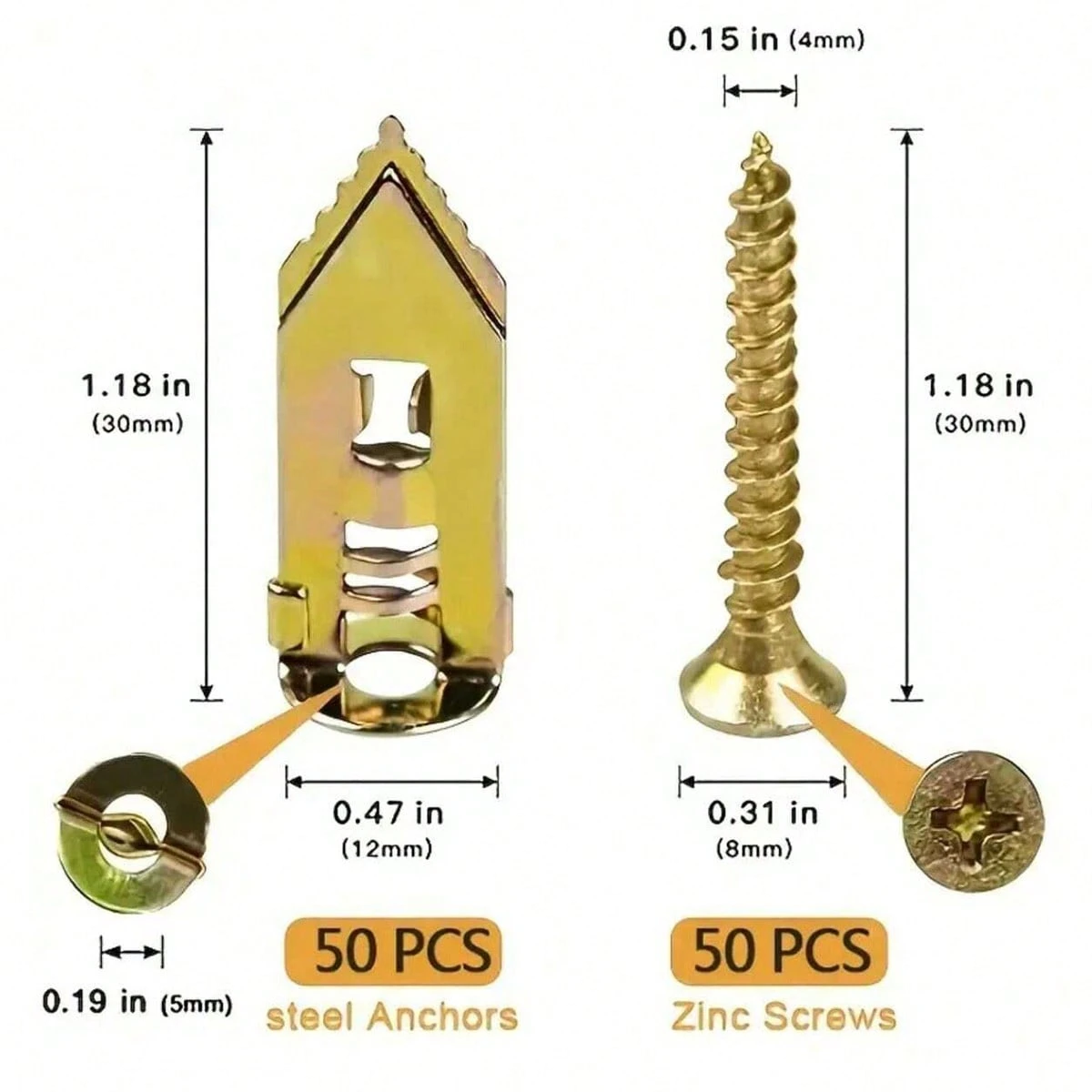 Piastra Ungueale Di Sicurezza In Acciaio Premium Per Borchie In Legno - Foto 6
