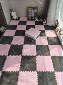 Thảm trải sàn phòng khách/phòng ngủ, thảm trải sàn lớn bằng vải nhung mềm mại, thích hợp cho phòng bé gái - Nhiều màu - Xem 8