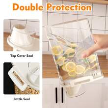 4PCS/8PCS Airtight Food Storage Container With Lid - Moisture & Leak-Proof, Ideal For Grains, Nuts, Flour, Rice - Portable Kitchen Organizer, 2.6L Rice Storage Bin Cereal Containers Dispenser, Portable For Home & Outdoor Use - 4PCS - 查看 5