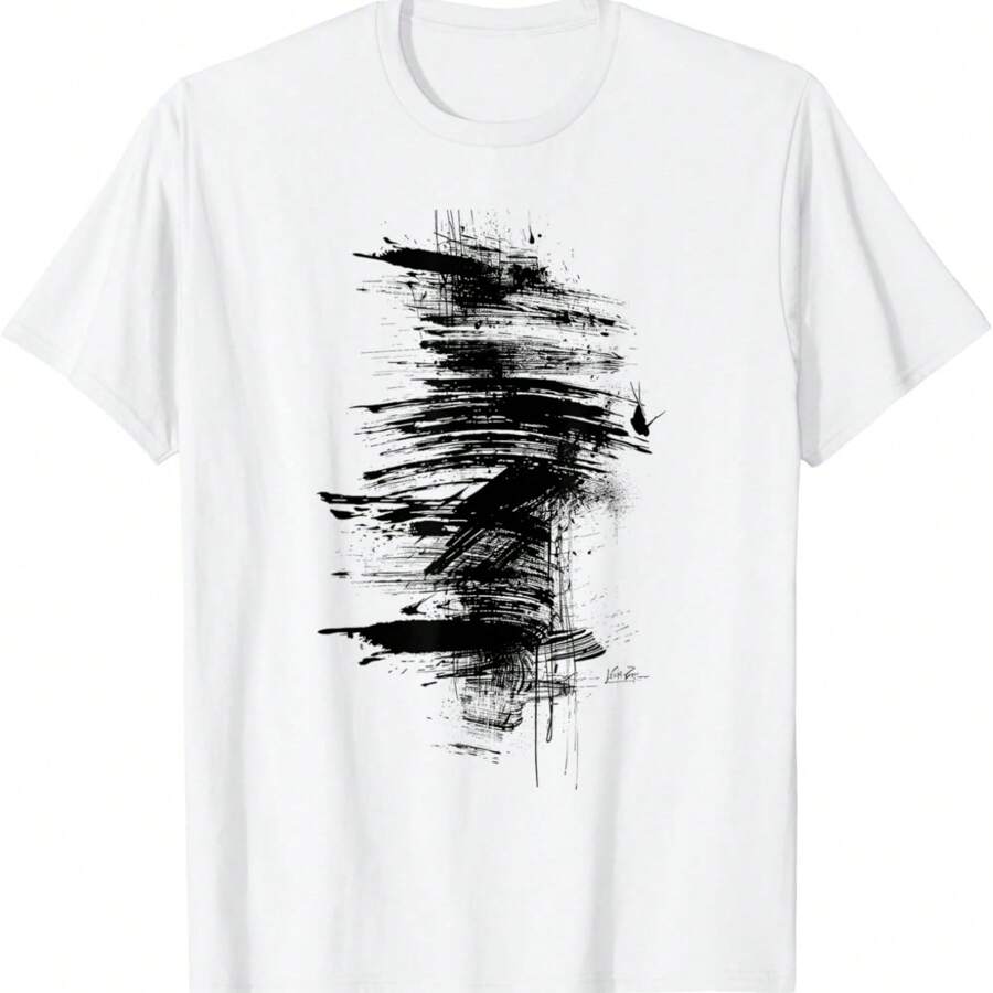 Anime Manga Abstract Japan Drawing Art Painting Anime T-Shirt - White - View 1