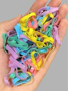 450 pièces de bandes élastiques épaisses et robustes noires. Bandes en caoutchouc très élastiques pour le coiffage des femmes adultes, réutilisables, accessoires capillaires, queue de cheval, élastiques à cheveux