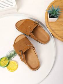 Girls' Minimalist Fashion Flat Sandals, Soft Bottom Outdoor Beach Open Toe Beach Sandals, Spring & Summer