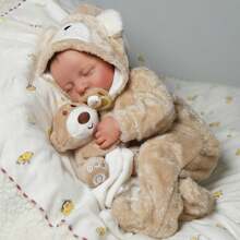 Lifelike Reborn Baby Dolls Boy - 17-Inch Baby Soft Body Realistic-Newborn Baby Dolls Full Body Vinyl Real Life Baby Dolls With Toy Accessories Bebe Reborn Realistic Babies,Baby Alive,Reborn Baby ,Kids Toy,Realistic,Lifelike Baby Dolls,Toys ,Doll Toys - 杏色 - 查看 4
