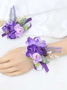 2pcs Boutonnieres For Men Wedding,Groom And Best Man Boutonnieres With Classic Artificial Purple Rose And Lavender ,Perfect For Men Wedding Ceremony Anniversary Dinner Party Fall Vintage Marriage Prom Homecoming Decoration