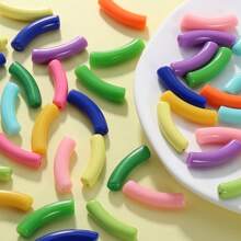 50 件简约彩色弯管珠，DIY 珠宝配件，适用于项链、耳环、手链 - 彎管珠 - 查看 14