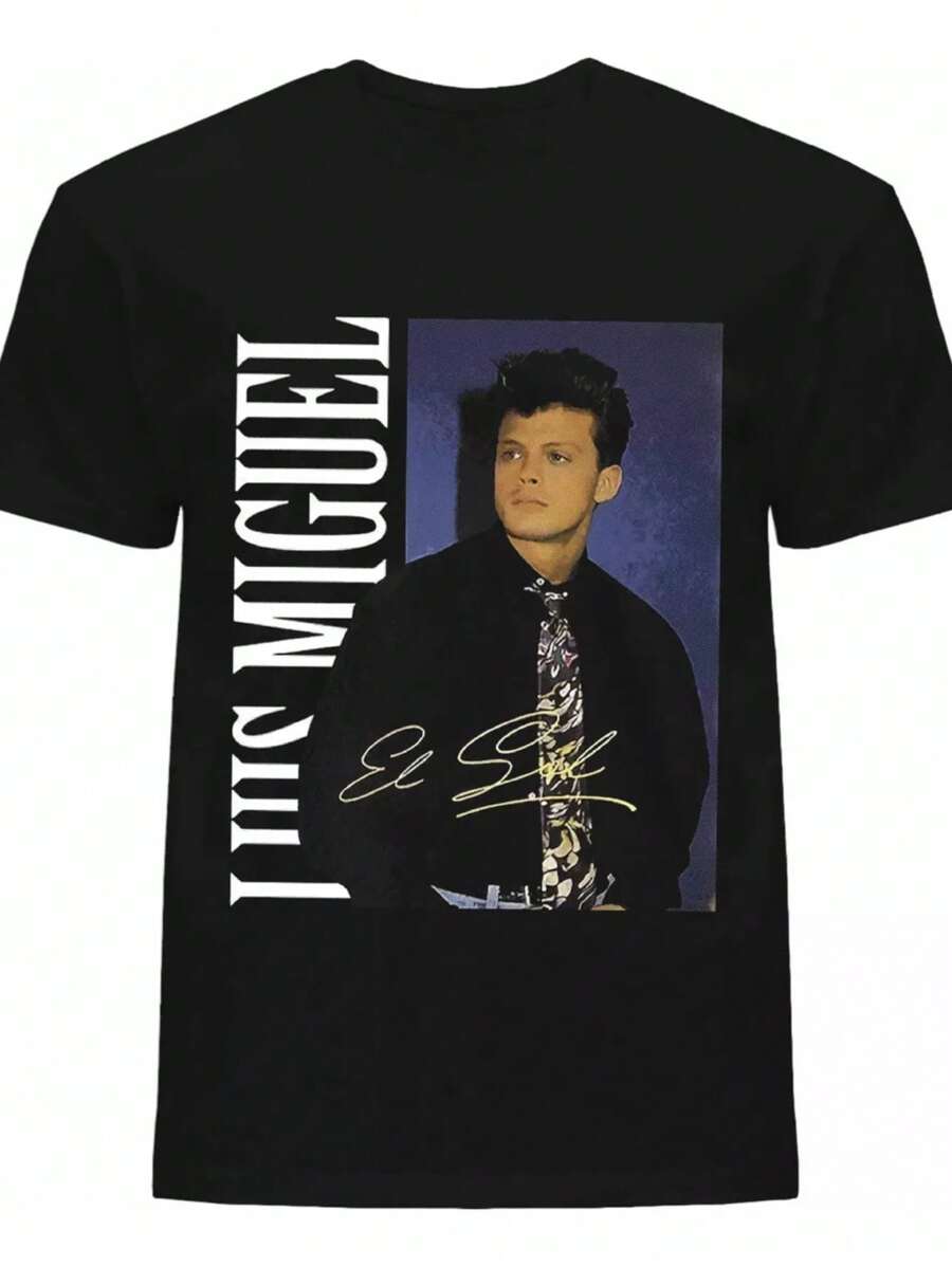 Camiseta de Lu*s M*guel 8 Tejido Transpirable 220g algodón pesado - Negro - Ver 1