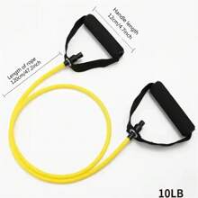 1pc Yoga Resistance Band With Handle - Suitable For Home Workout, Strength Training, Pilates And Shaping - Multifunctional Fitness Tool For Full-Body Exercise And Shaping Practice - Multicolor - View 15