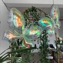 Colorful Transparent Bow Foil Balloons, Birthday Party Anniversary Background Decor,Christmas - Multicolor - View 7