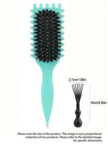 1 pieza Cepillo desenredante para cabello rizado, cepillo de paleta para mujeres con cabello natural y texturizado, cepillo de pelo liviano para cabello húmedo y seco, cepillo desenredante con cerdas flexibles, perfecto para cabello largo, grueso, rizado y ondulado, experiencia de desenredo sin dolor, apto para todos los tipos de cabello. Día de la Madre, Regalo para mi madre