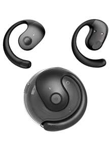 Low Latency Open-Ear Wireless Headphones - Suitable For Sports, Office, Gaming With Type-C Charging, Semi In-Ear Wireless Sporty Earbuds With Exceptional Battery Life