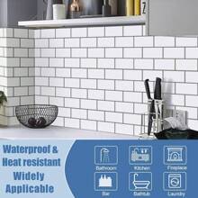 20PCS Self-Adhesive Black Marble PVC Cladding Wall Panels For Kitchen Bathroom Carnival Home Sticker - Blue and White - View 7