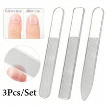 3pcs/Set,Nail File Glass Nail Buffer Crystal Nano Nail File And Cuticle Trimmer Double Sided Manicure Pedicure Tools Nail Kit For Women Men Acrylic Natural Nail(Each Piece Is Boxed Separately) - Multicolor - View 6