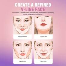 1 件 - 情人节礼物 V 脸新款面部塑形法令纹睡眠压缩面膜 V 脸塑形紧致线条塑形瘦脸绷带 V 脸提拉下巴带、V 脸面膜、睡眠下巴带、可重复使用面部带、下巴提拉贴片、V 型带、下垂面部面膜 - 节日礼物