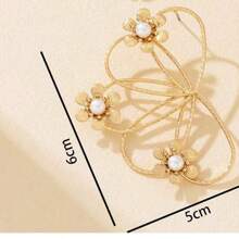 1 Paar modische Herz-Patchwork-Ohrringe für Frauen, mit Glas-Perlen besetzt, geeignet für den täglichen Gebrauch und als Schmuckgeschenk für Feiertage