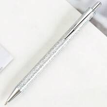 1 pieza/5 piezas/8 piezas Bolígrafos de bola con purpurina, bolígrafos metálicos brillantes y brillantes, bolígrafos retráctiles con purpurina linda de 1.0 mm de tinta negra de punta fina, regalo de escritura, diario, útiles escolares - Multicolor - Ver 12