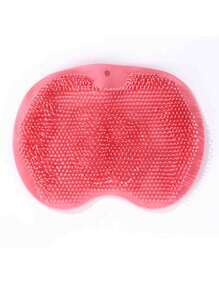 1pc Silicone Non-Slip Bath Mat With Suction Cup, Backrub For Slouchy People, Suitable For Shower, Foot Rub Mat, Bathroom Brush, Back And Foot Scrub, Multi-Functional Foot Massage Mat, Non-Slip Foot Mat - Ideal For Home Use, Bathroom Accessories Home Bathroom Decor