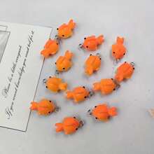 10pcs Cute Goldfish Pendants, Resin Charms Suitable For DIY Jewelry, Keychains And Earring Making - Pendants - View 3